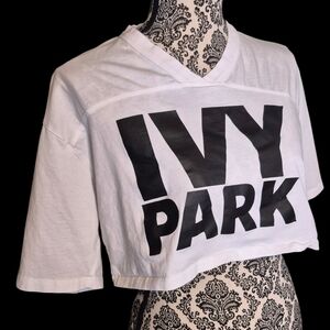 IVY PARK White and Black Crop Top